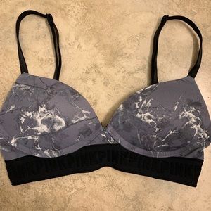 VS Pink Grey Marble Bra